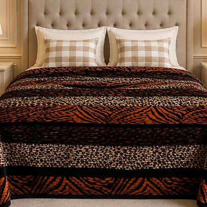 Solthera Cool Fluff Fleece King Size Blanket 1 Ply Box - Orange Colour