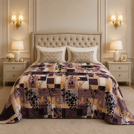 Solthera Cool Fluff Fleece King Size Blanket 1 Ply Box - Brown Colour