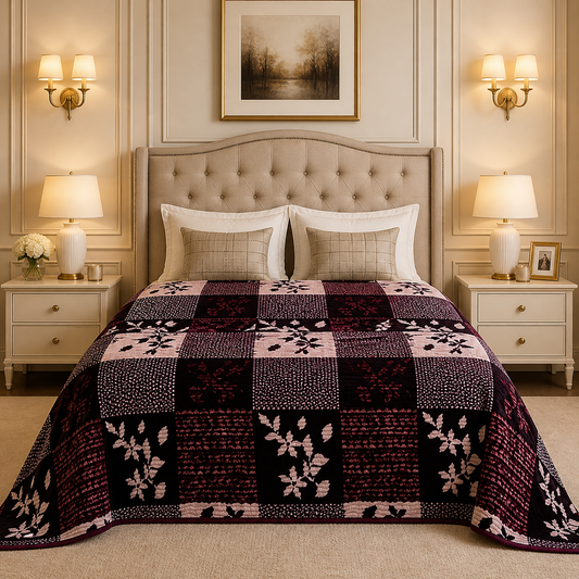 Solthera Cool Fluff Fleece King Size Blanket 1 Ply Box - Charcoal Rose Colour