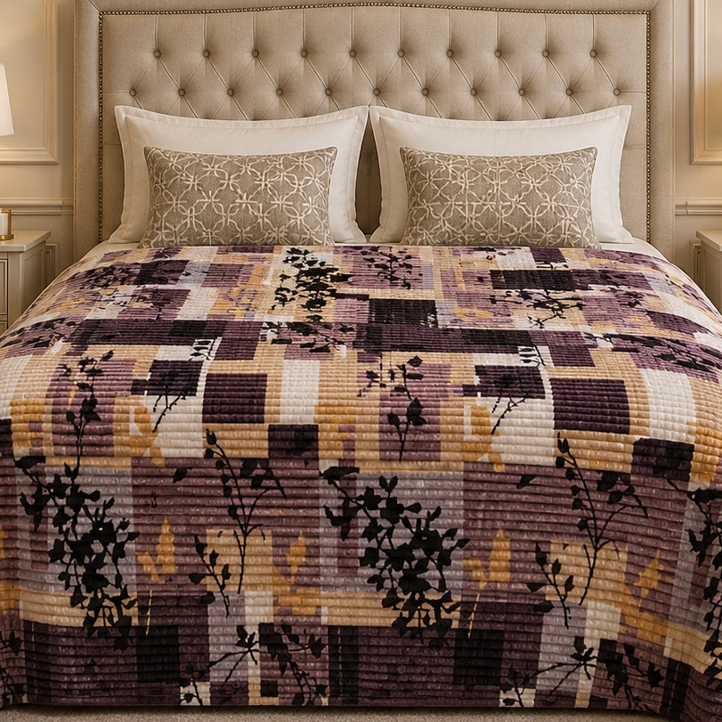 Solthera Cool Fluff Fleece King Size Blanket 1 Ply Box - Brown Colour