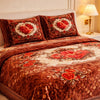 Sona Heritage 4 PCS Bed Spread Set  Box - Rust Red Colour