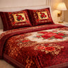 Sona Heritage 4 PCS Bed Spread Set  Box - Red Colour