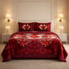 Sona Heritage 4 PCS Bed Spread Set  Box - Mahroon Colour