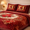 Sona Heritage 4 Pcs  Bed Spread Set Box - Red Colour