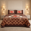 Sona Heritage 4 Pcs Bed Spread Set Box - Brown Colour