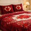 Sona Heritage 4 Pcs Blanket Bed Spread Set Box - Mahroon Colour