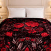 Sona Heritage Double Bed Cloudy Blanket 2 Ply  - Midnight Burgundy Colour