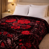 Sona Heritage Double Bed Cloudy Blanket 2 Ply  - Midnight Burgundy Colour