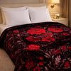 Sona Heritage Double Bed Cloudy Blanket 2 Ply  - Midnight Burgundy Colour