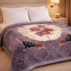 Sona Heritage Double Bed Cloudy Blanket 2 Ply  - Muted Mulberry Colour