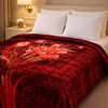 Sona Heritage Double Bed Cloudy Blanket 2 Ply  - Crimson Heirloom Colour