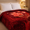 Sona Heritage Double Bed Cloudy Blanket 2 Ply  - Crimson Heirloom Colour