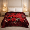 Sona Heritage Double Bed Cloudy Blanket 2 Ply  - Maroon Colour