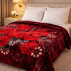 Sona Heritage Double Bed Cloudy Blanket 2 Ply  - Maroon Colour