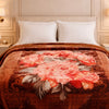 Sona Heritage Double Bed Cloudy Blanket 2 Ply  - Rust Orange Colour