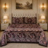SonataCloud 4 Pcs Fleece Bed Spread Set - Rich Plum Colour