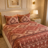 SonataCloud 4 Pcs Fleece Bed Spread Set - Deep Rust Colour