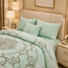 Sonata Cloud Double Bed Cloudy Blanket 2 Ply in Poly Bag - Light Green Colour