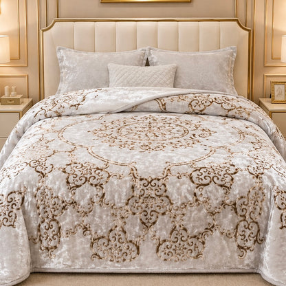 Sonata Cloud Double Bed Cloudy Blanket 2 Ply in Poly Bag - White Colour