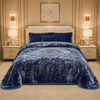 Sonata Cloud Double Bed Cloudy Blanket 2 Ply in Poly Bag - navy Blue Colour
