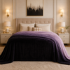 Spring Vale Jacquard Fleece King Size Blanket 1 Ply - Old Lavender Colour