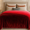 Spring Vale Jacquard Fleece King Size Blanket 1 Ply - Red Colour