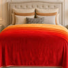 Spring Vale Jacquard Fleece King Size Blanket 1 Ply - Orange Colour