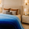 Spring Vale Jacquard Fleece King Size Blanket 1 Ply - Blue Colour