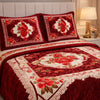 Tempest Luxe 4 Pcs Bed Spread Set Box - Ruby Red Colour