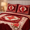 Tempest Luxe 4 Pcs Bed Spread Set Box - Ruby Red Colour