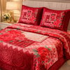 Tempest Luxe 4 Pcs Bed Spread Set Box - Red Colour