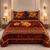 Tempest Luxe 4 Pcs Bed Spread Set Box - Dark Brown Colour
