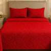 Uniloom Borderline Fleece King Size Blanket 1 Ply - Red Colour