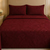 Uniloom Borderline Fleece King Size Blanket 1 Ply - Maroon Colour