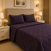 Uniloom Borderline Fleece King Size Blanket 1 Ply - Old Lavender Colour