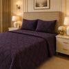 Uniloom Borderline Fleece King Size Blanket 1 Ply - Old Lavender Colour