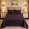 Uniloom Borderline Fleece King Size Blanket 1 Ply - Old Lavender Colour