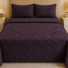 Uniloom Borderline Fleece King Size Blanket 1 Ply - Old Lavender Colour
