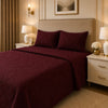 Uniloom Borderline Fleece King Size Blanket 1 Ply - Charcoal Rose Colour