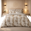 Verdant Leaf 3 Pcs Bed Sheet Set - Beige Colour