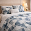 Verdant Leaf 3 Pcs Bed Sheet Set - Sky Blue Colour