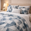 Verdant Leaf 3 Pcs Bed Sheet Set - Sky Blue Colour
