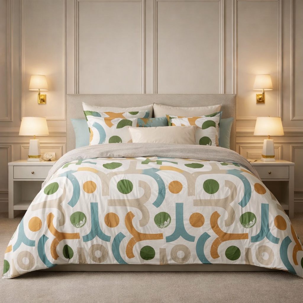 Verdant Leaf 3 Pcs Bed Sheet Set - Multicolor
