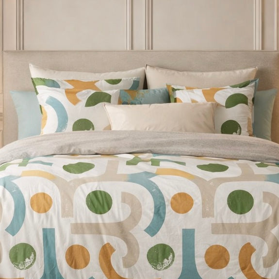 Verdant Leaf 3 Pcs Bed Sheet Set - Multicolor