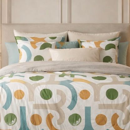 Verdant Leaf 3 Pcs Bed Sheet Set - Multicolor