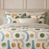 Verdant Leaf 3 Pcs Bed Sheet Set - Multicolor