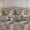 Verdant Leaf Quilted 7 Pcs Bed Spread Set Poly Bag - Slate Gray Colour