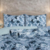 Verdant Leaf Quilted 7 Pcs Bed Spread Set Poly Bag - Sky Blue Colour