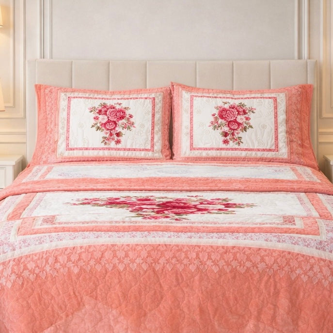 Verona Living 4 Pcs Bed Spread Set Box - Light Pink Colour