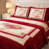 Verona Living 4 Pcs Bed Spread Set Box - Ruby Red Colour